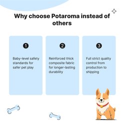 Potaroma Calming Duck & Elephant Tough Squeaky Dog Chew Toy, Yellow & Blue, 2 count slide 2 of 7