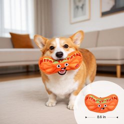 Potaroma Food-Themed Plush Squeaky Stuffing-Free Dog Chew Toy Set, Multicolor, 3 count slide 2 of 8