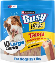 Busy Bone with Beggin' Twist'd! Long-Lasting Large Dog Treats, 10 count