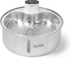 Dog Mate Cordless Automatic Dishwasher Safe Stainless Steel Dog Fountain, 2-gal
