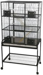 A&E Cage Company 3 Level Hamster Cage with Removable Base, Black