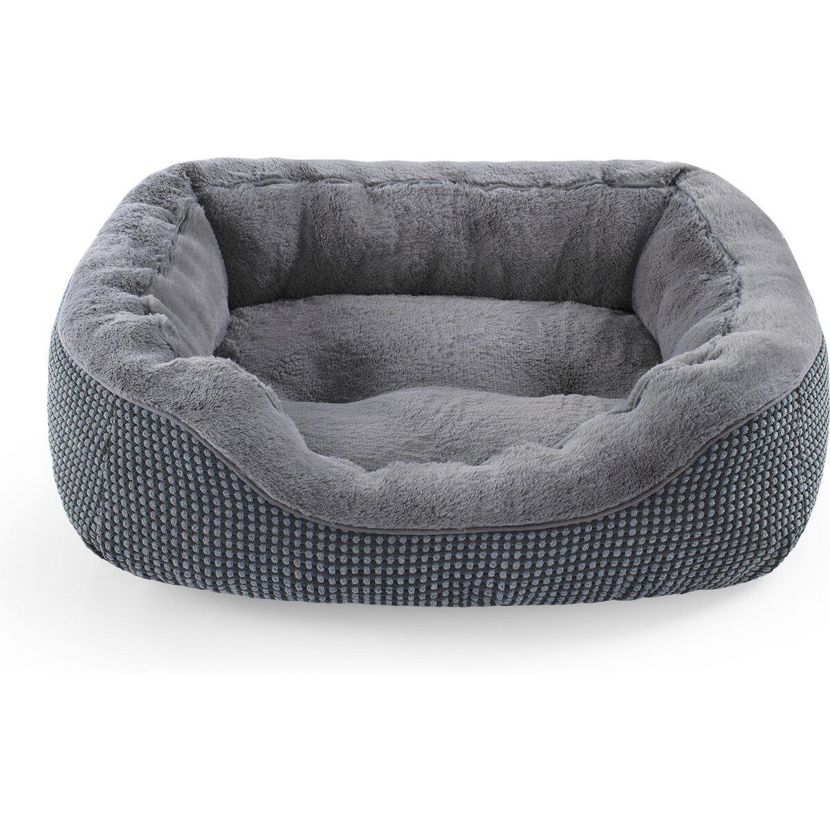 Invenho Washable Dog & Cat Bed, Grey, Large