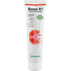 Vetoquinol Renal K+ Gel Kidney Supplement for Cats & Dogs, 5-oz tube