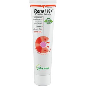 Vetoquinol Renal K+ Gel Kidney Supplement for Cats & Dogs, 5-oz tube