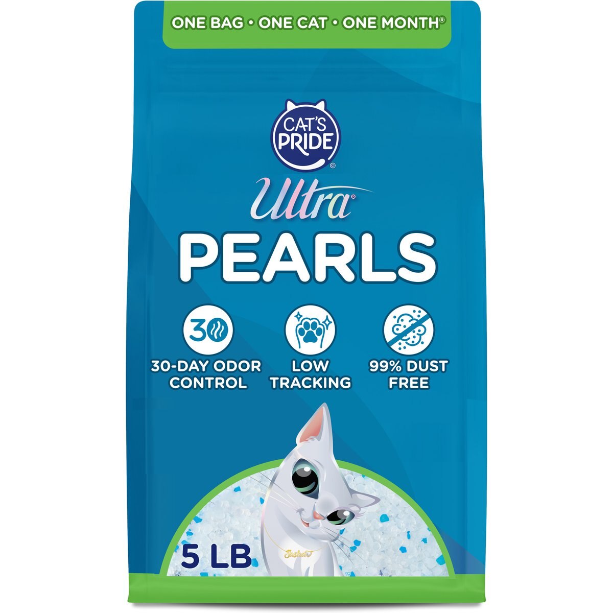 Ultra Pearls Unscented Premium Non-Clumping Cat Litter, 5-lb bag