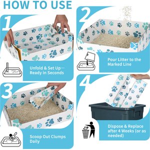 Pet Fit For Life Disposable Cat Litter Box with Scoop, Medium, 3 count