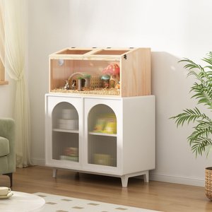 Coziwow Wooden Hamster Cage & Gerbil Habitat with Openable Top, 31.5-in