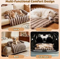 LFC PETS Sofa Bolster Dog & Cat Couch Cover, Brown, Medium slide 2 of 7