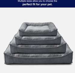 JOEJOY High Sided Fish Scale Orthopedic Bolster Dog Sofa Bed with Removable Cover, Grey, X-Large Plus: 48 x 35 x 11-in slide 2 of 9