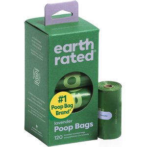 Earth Rated Dog Poop Bags, Refill Rolls, Lavender Scented, 120 count