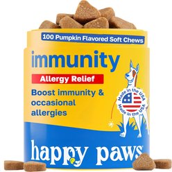 Happy Paws Allergy Soft Chews Supplement for Dogs, 100 count