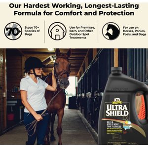 Absorbine UltraShield EX Insecticide, Kills & Repels Horse Fly Spray Refill, 128-fl oz bottle