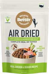 Because It's Better Real Chicken & Veggies Slow Baked & Air-Dried Dog Food, 1-lb bag