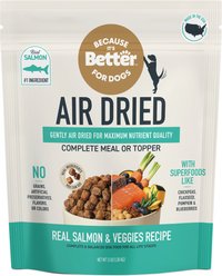 Because It's Better Real Salmon & Veggies Slow Baked & Air-Dried Dog Food, 3-lb bag
