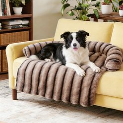 LFC PETS Sofa Bolster Dog & Cat Couch Cover, Brown, Large slide 1 of 7