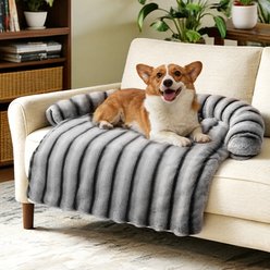 LFC PETS Sofa Bolster Dog & Cat Couch Cover, Grey, Medium