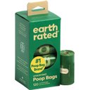 Earth Rated Dog Poop Bags, Refill Rolls, Unscented, 120 count