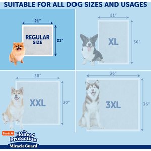 Hartz Miracle Guard Max Absorbency Odor Eliminating Dog Pads, Regular, 50 count