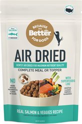Because It's Better Real Salmon & Veggies Slow Baked & Air-Dried Dog Food, 1-lb bag