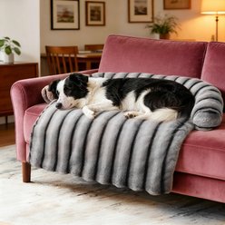 LFC PETS Sofa Bolster Dog & Cat Couch Cover, Grey, Large slide 1 of 7