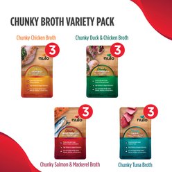 Nulo Chunky Variety Flavors in Broth Wet Cat Food Topper, 2.8-oz pouch, case of 12 slide 2 of 9
