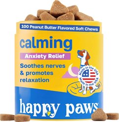 Happy Paws Calming Soft Chews Supplement for Dogs, 100 count