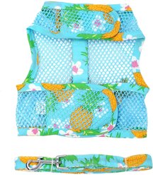 Doggie Design Cool Mesh Adjustable Dog Harness with Leash, Pineapple Luau, X-Small: 10 to 13-in chest slide 2 of 5