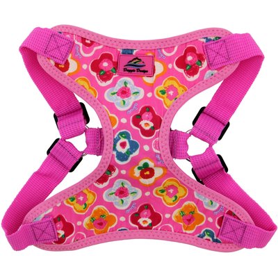 Doggie Design Wrap & Snap Choke Free Adjustable Dog Harness, Maui Pink, Small: 13.75 to 17-in chest