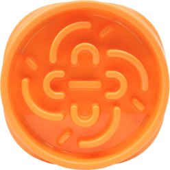 Pet Marvel Heavy Duty Polypropylene Slow Feeder Dog Bowl, Orange, Medium: 3.5-cup slide 1 of 4