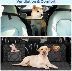 Pettycare Hard Bottom, Mesh Window & Non-Slip Dog Car Seat Cover for Back Seat, Black, One Size slide 2 of 7