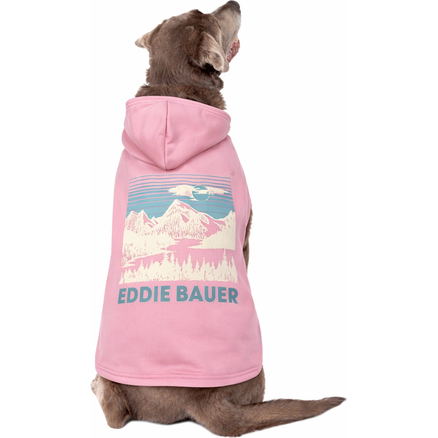 Eddie Bauer Landscape Graphic Sleevless Dog Hoodie, Pink, X-Large
