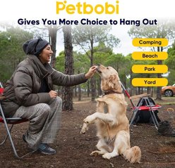 Petbobi Heavy-Duty 16-in Ground Stake Dog Tie-Out Cable with Spring, Orange, 40-ft slide 2 of 6