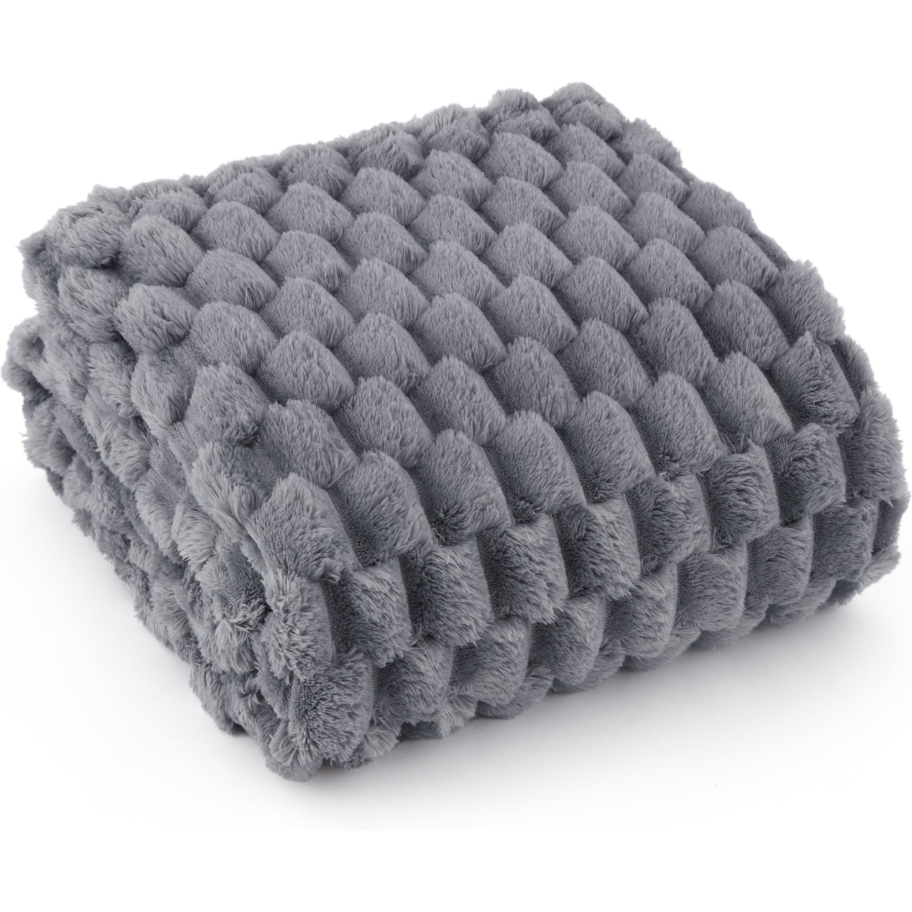 Bedsure Washable Fleece Dog & Cat Blanket, Grey, Small