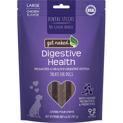 Get Naked Get Naked Digestive Health Dental Chew Sticks Dog Treats, Large