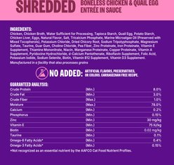 Wellness CORE Signature Selects Adult Boneless Chicken & Quail Egg Protein Rich Grain-Free Shredded Wet Cat Food, 2.8-oz can, case of 12 slide 2 of 9