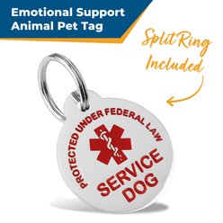GoTags Circle Personalized Service Dog & Cat ID Tag, Small slide 2 of 7