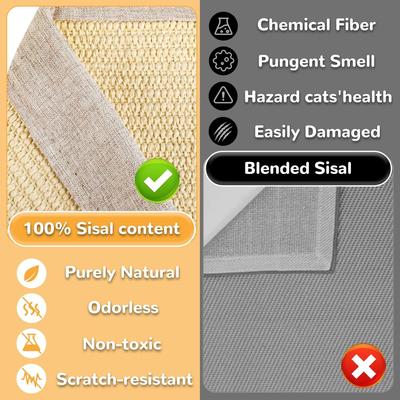 Show full view: NonoPets Multi-Functional Wooden Durable Sisal Post Scratcher Bed for Small Pets & Cats with Cozy Napping Lounge slide 4 of 4