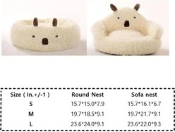 NonoPets Alpaca-Inspired Orthopedic Ultra-Plush Lion Velvet Throne Sanctuary Cat Bed, Large slide 2 of 4