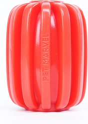 Pet Marvel Food-Grade TPR Tough Dog Treat Dispenser Toy, Red, Large