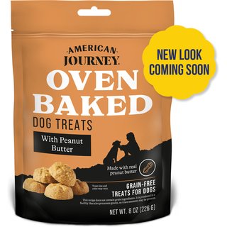 American Journey with Peanut Butter Grain-Free Oven Baked Crunchy Biscuit Dog Treats (NEW LOOK COMING SOON), 8-oz bag slide 1 of 8