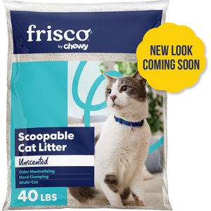 Frisco Multi-Cat Unscented Clumping Clay Cat Litter (NEW LOOK COMING SOON), 40-lb bag