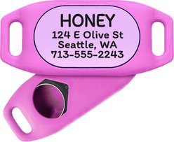 GoTags Samsung SmartTag2 Personalized Dog Collar Holder & ID GPS Tracker, Small, Pink