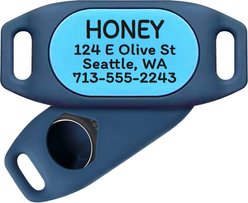 GoTags Samsung SmartTag2 Personalized Dog Collar Holder & ID GPS Tracker, Small, Blue