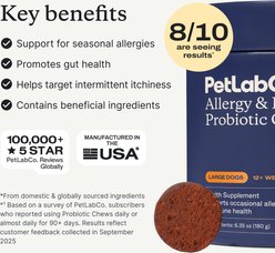 PetLabCo. Allergy Immune Probiotic Chew Allergy Supplement for Large Dogs, 30 count slide 2 of 9