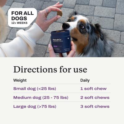 Show full view: PetLabCo. Probiotic Salmon Flavored Soft Chews for Dogs, 30 count slide 8 of 11