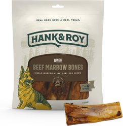 Hank and Roy Beef Marrow 6-in Dog Bones, 3 count
