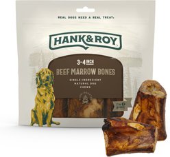 Hank and Roy Beef Marrow 3 to 4-in Dog Bones, 3 count