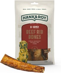 Hank and Roy Rich, Natural Flavor 8 to 10-in Beef Rib Dog Bones, 6 count slide 1 of 4