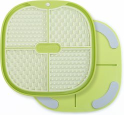 Pet Marvel Multi-functional Hard Lick Mat with Anti-slip Bottom, 8.4 x 8.4-in, Green