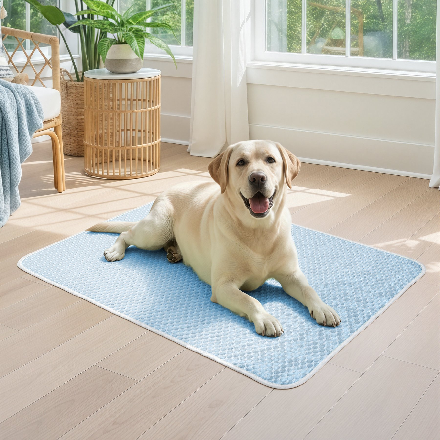 Mora Pets Breathable Cooling Dog & Cat Pad, Light Blue, Large